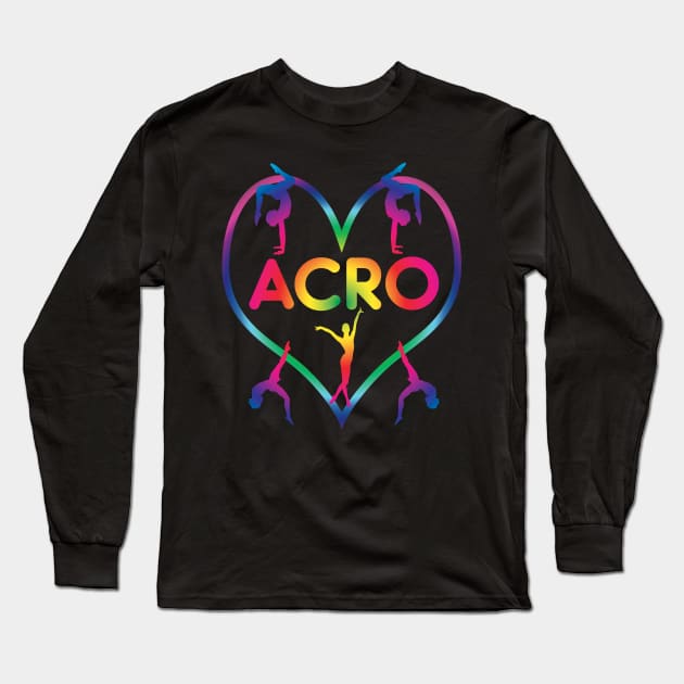 Rainbow Heart Acro Long Sleeve T-Shirt by XanderWitch Creative